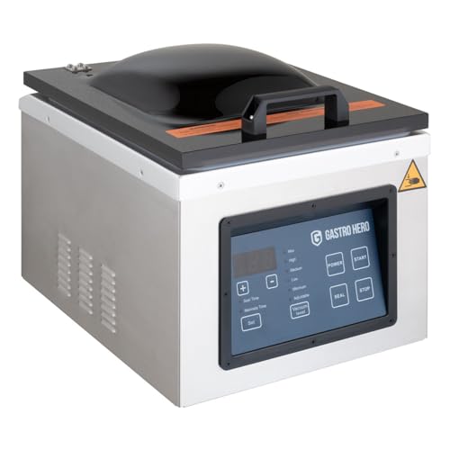 GastroHero Kammer-Vakuumiergerät KVM077DP Profi Vakuumierer 77 l/min mit 300 mm Schweißnaht aus Edelstahl leistungsstarkes Tischgerät für Gastronomie & Catering