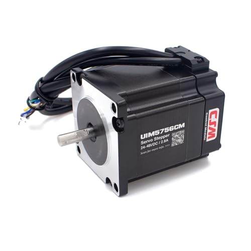 NEMA 23 Integrated Servo Stepper Motor with Built-in Encoder Closed-Loop Servo Motion Controller and Driver CAN Bus Interface 2000RPM Max1.26Nm 3.5A 24-48VDC(UIM5756CM)