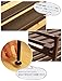 Seville Classics Sturdy Freestanding Storage Shelf for Bedroom, Closet, Entryway, Dorm Room Organizer, Stackable Durable Metal Shoe Rack, Espresso Slat, 2-Tier