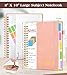 Spiral Notebook Journal with Removable Dividers Tabs, 300 Pages Hardcover Leather 5 Subject College Ruled Notebook, 8