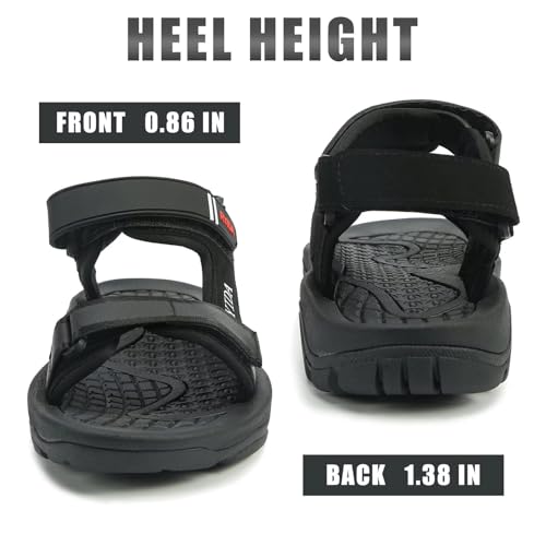 Men's Hiking Sport Sandals, Athletic-sandals with Adjustable 3-Strap Design, Non-Slip Lightweight, Arch Support, and Comfortable Material for Outdoor Activities, Beach, and Summer Walking4