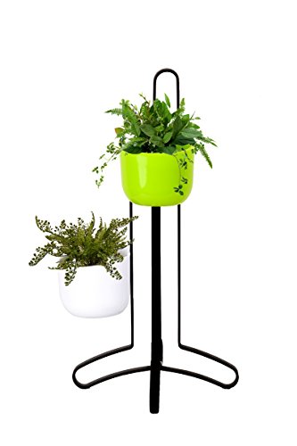 Succulent Hanging Planter Table Decor - Indoor Plant Vase w/Magnetic Stand & 2 Pots - Planters for Succulents, Air Plant, Cactus, Flower, Pencil - Perfect Decoration for Desk, Kitchen, Office, Room