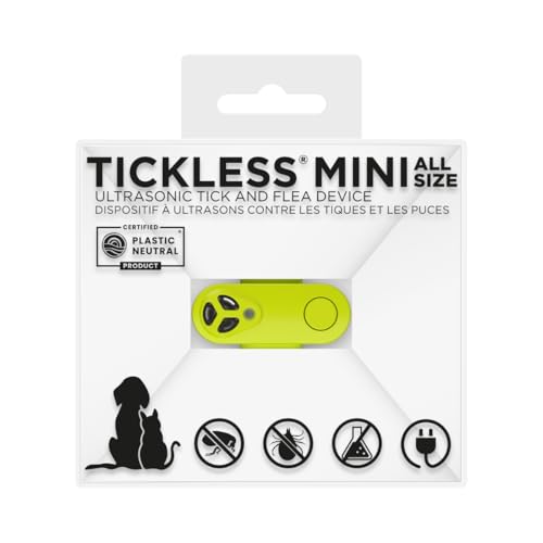 TICKLESS Mini Chemical Free Ultrasonic Natural Flea & Tick Bite Prevention - Neon Yellow