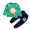 Gyratedream 2 STKS Baby Jongen Meisje Kleding Set Lange Mouw Cartoon Print T-Shirt Top+Broek Peuter Kleding Outfits 1-5T