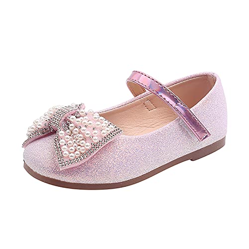 Baby Girls Dress Dance Shoes Sequins Pearl Bow Strap Glitter Sandals Kids Light Breathable Summer Non Slip Shoes