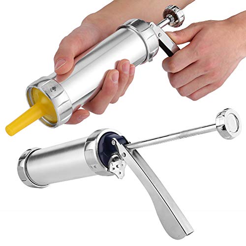 HAOHIZE Cookie Press Gun Set, Aluminum Alloy Cookies Press Maker Kit Biscuits Maker Press Machine Bakeware with 20 Cookies 4 Nozzles Silver - Image 7