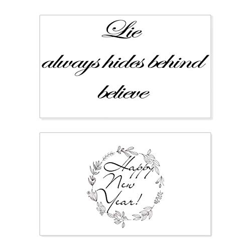 Tarjeta conmemorativa de Año Nuevo con mensaje en inglés y diseño exclusivo