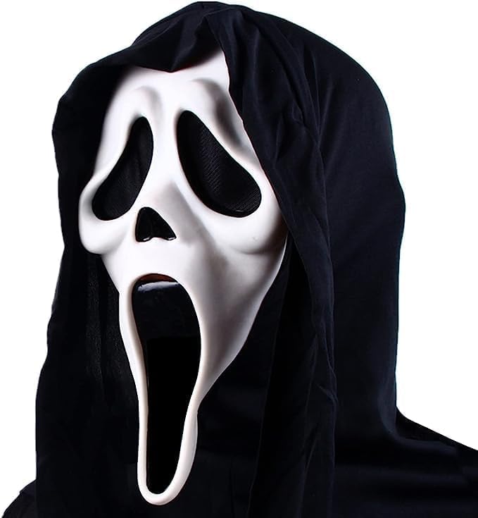 Ghostface Mask Horror Mask Halloween Creepy Masks for Adults/Children Cosplay Ghost Mask, Film Mask Scream Mask Party Mask Scary Props Halloween Mask Cosplay Realistic Props for Horror Parties