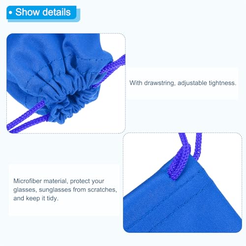 Image of PATIKIL Microfiber Glasses Bag, Sunglasses Pouch Eyeglass Bag Soft Sunglass Case with Eyeglasses Cleaning Cloth
