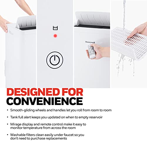 Honeywell 14,500 Btu Portable Air Condition With Dehumidifier & Fan, White #TOP4