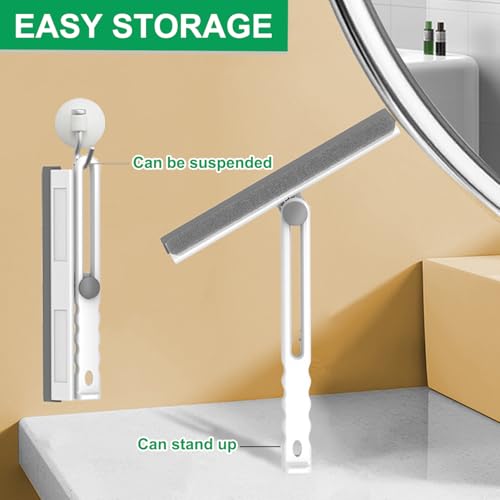 Image of 3Pcs All-Purpose Shower Squeegee Kit, 10 Inches Shower Squeegee, Cleaning Tools for Shower Doors,Bathroom,Kitchen, Window and Car Glass