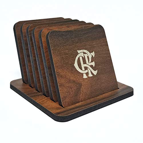 Kit Porta Copos Flamengo Futebol Bolacha pra Cerveja