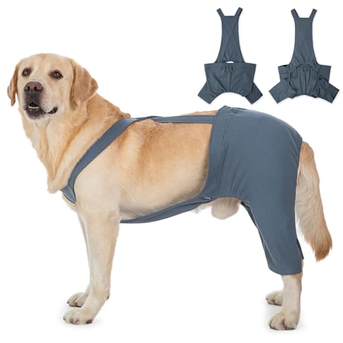 Image of Dog Hind Leg Recovery Sleeve for ACL TPLO After Surgery, Cotton Dog Recovery Pants Prevent Wounds Licking(Navy Blue,5X-Large)