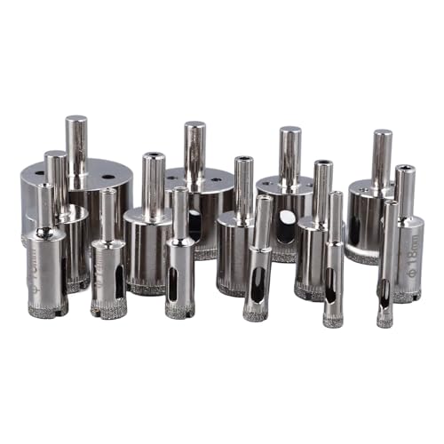 Set de 15 brocas de sierra de agujero para azulejos y vidrio miniatura 1