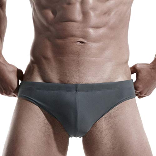 AIMPACT Mens Bikini Swimsuit Sexy Swim Briefs Bathing Suit Bikini Swimwear for Men(Grey S)