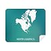 North America Continent Outline Map Cleaning Cloth Screen Cleaner 2pcs Suede Fabric