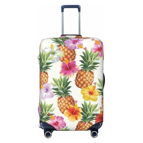 Travel Luggage Cover Protector - Hawaiian Pineapples Anti-Scratch Suitcase Covers Fits 18-32 Inch Luggage
