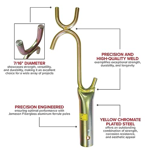 Jameson FG-6-3W FG Series Fiberglass Pole Set with Wire Raiser