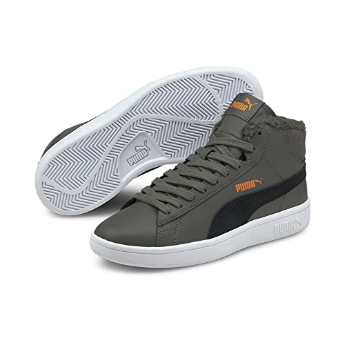 Image of Puma Unisex Kinder Smash V2 Mid L Fur Jr Sneaker, Black, 7 US