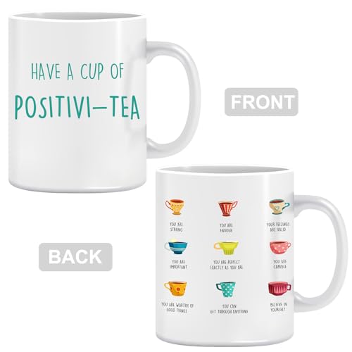 LNOKRIM Positivi-Tea Mug, Positivity Self Affirmation Coffee