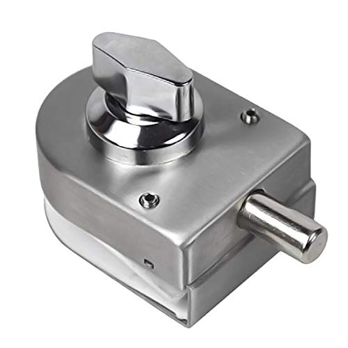 SPOTACT Stainless Steel Glass Door Lock Floor Latch Lock Bolt Ground Lock for Bathroom Toilet Shop Glass Doors