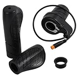 BTFO FT76X Halbdreh-Gasgriff-Set, Schwarzer Wasserdichter Halbdrehgriff 12V-72V für Elektrofahrrad-Mountainbike-Umrüstsatz