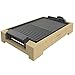 Cecotec Tasty&Grill 2000 Plancha électrique Bambou Noir Puissance 2 000 W, finitions en acier inoxydable, thermostat réglable, surface grill, revêtement RockStone, passe au lave-vaisselle.