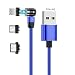 Produktbild Ruibo Sike 3-in-1-Magnetisches USB-Ladekabel, 360 ° & 180 ° drehbar, Ladekabel, 2,4 A, Nylon, gebrannt, dreht, magnetisches Kabel 1M=3ft blau