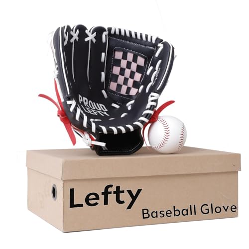 Left Handed Baseball Glove for Youth Entry-Level Left Handed Baseball Glove Durable Lefty Tball Gloves for Youth Training. 11.5in Age 7-11