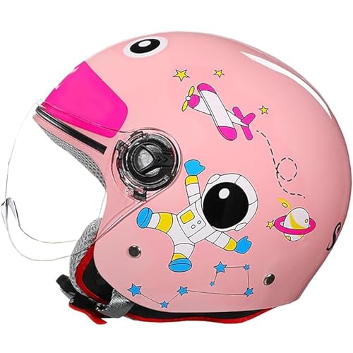 SJAPEX Casco da Bici per Bambini, Casco da Moto per Bambini, Casco da Scooter per Bambini con Visiera AntiGraffio, per Bambini da 48 A 56 Cm 4