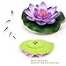 Happy Trees 12 Pcs Artificial Floating Foam Lotus Flower with Water Lily Pad, Lifelike Ornanment Home Garden Pond Decor Indian Decorations Return Gifts