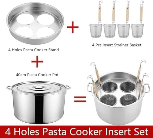 Pentola pour pâtes con cestello pour filtro ensemble de cuisine polyvalent