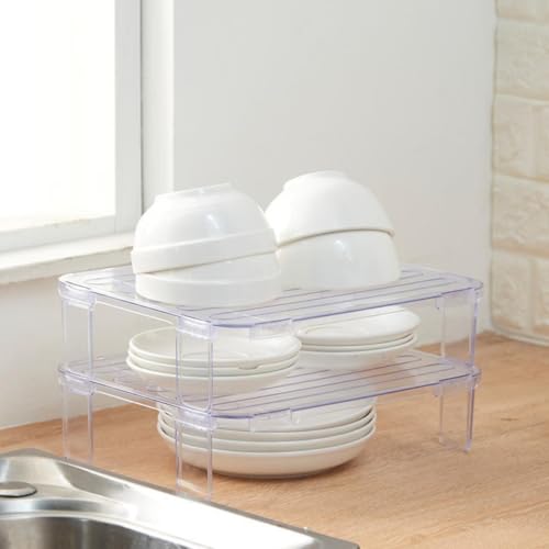 Étagère de rangement transparente empilable pour cuisine et maison - 7