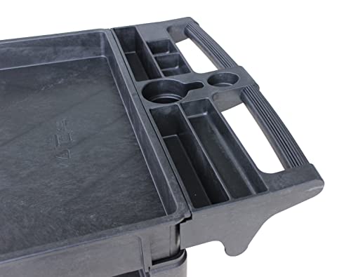 Image of MaxWorks 80857 500-lb Utility Service PP Cart With Two Trays and Wheels 46 inch x 25.5 inch x 33.5 inch Overall Dimensions
