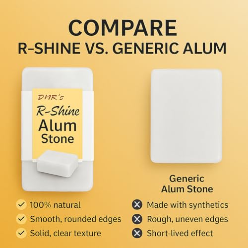 Image of DNRs Rshine Alum Stone Bar (Pack of 4) Natural Fitkari Stone for Skin Tightening & Water Purification | Crystal White Alum Bar for Underarms (100 G)