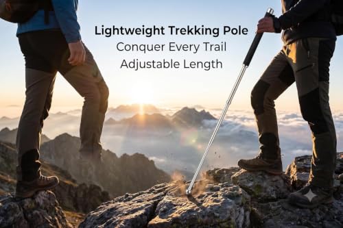 Image of Stainless Steel Stick Foldable Pointer Compact Magical, Extendable Wand with Comfortable Grip & Hiking Stick, Extendable Wand with Non-Slip Grip