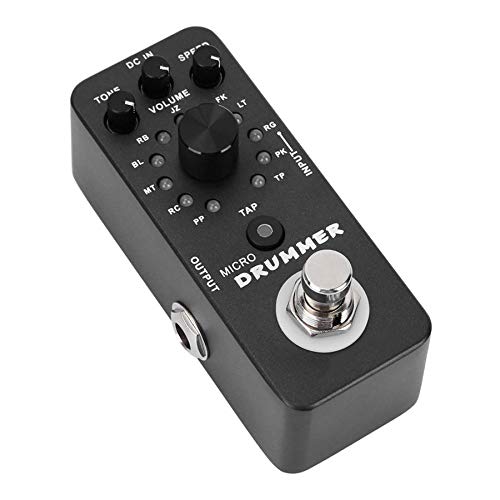 Saras MOOER MICRO DRUMMERギターペダルデジタルドラムマシンギターエフェクトペダル、タップテンポ機能付きトゥルーバイパスフルメタルシェル