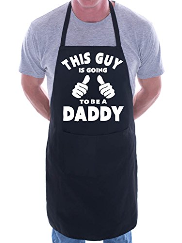 Print4U This Guy Is Going To Be a Daddy BBQ Cooking Funny Novelty Apron Black