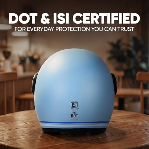 Image of TVS MissFit Women's Open Face Helmet | Lightweight Shell | Pastel Colors Designed Exclusively for Women | Extreme Comfort Fit for Girls | Clear Visor | DOT & ISI Certified