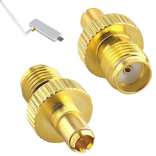 YEDJFFIYO 2 adaptadores TS9 a SMA, adaptador TS9 macho a SMA hembra, conector de antena, conector coaxial RF para routers 5G, módems LTE, dispositivos Huawei, radio CB y antena de TV interior