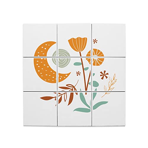 Carreaux céramique décoratif pour égayer un mur blanc terne avec des motifs de fleurs