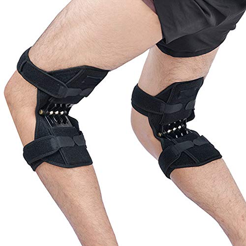 Knee Pads 1 Pair Non-slip Joint Support Knee Pads Knee Strap Power Lift Breathable Spring Force Knee Booster Tendon Brace Band