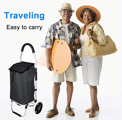 YRYBZ Einkaufstrolley Stabiler Einkaufswagen Treppensteiger Einkaufstrolleys mit 6 Rädern Kapazität 50KG Tragfähigkeit… – Bild 8