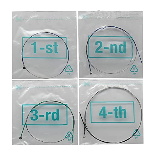Alice Violin String Set E/a/d/g Violin Strings for Size 1/4 1/2 3/4 4/4 Set Ball, Silver (IKN-A703)