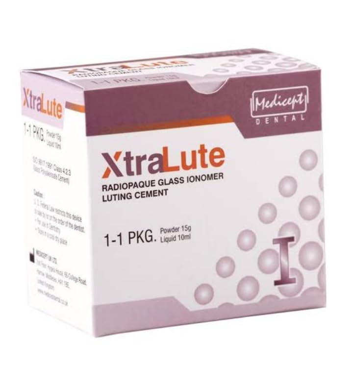 Medicept XtraLute Glass Ionomer Luting cement type 1 powder 15gm and Liquid 10ml dental use (B0D4MPD3J3) Amazon Price History, Amazon Price Tracker