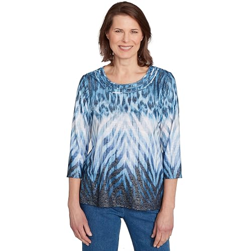 Ombre Animal Skin Three Quarter Sleeve Top