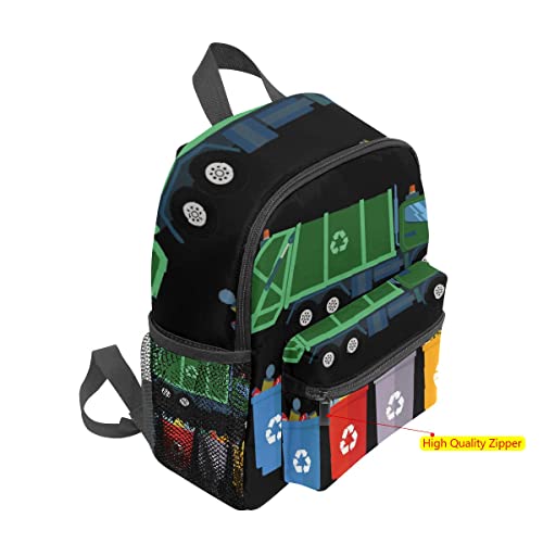 FCZ-Kids-School-Bag-Girls-Boys-Preschool-Toddler-Backpack-for-Boy-Girl-Lightweight-Shoulder-Book-Bag-for-Kids-Perfect-Back-Pack-for-Toddler-to-Kindergarten-Garbage-Truck-Trash FCZ Kids School Bag Girls Boys Preschool Toddler Backpack for Boy Girl Lightweight Shoulder Book Bag for Kids Perfect Back Pack for Toddler to Kindergarten Garbage Truck Trash