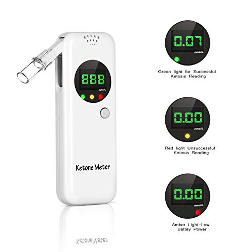 Ketone Meter Analyzer, Acetone Breath Ketosis For Self-Ketosis Checking With 10Pcs Mouthpieces #TOP3