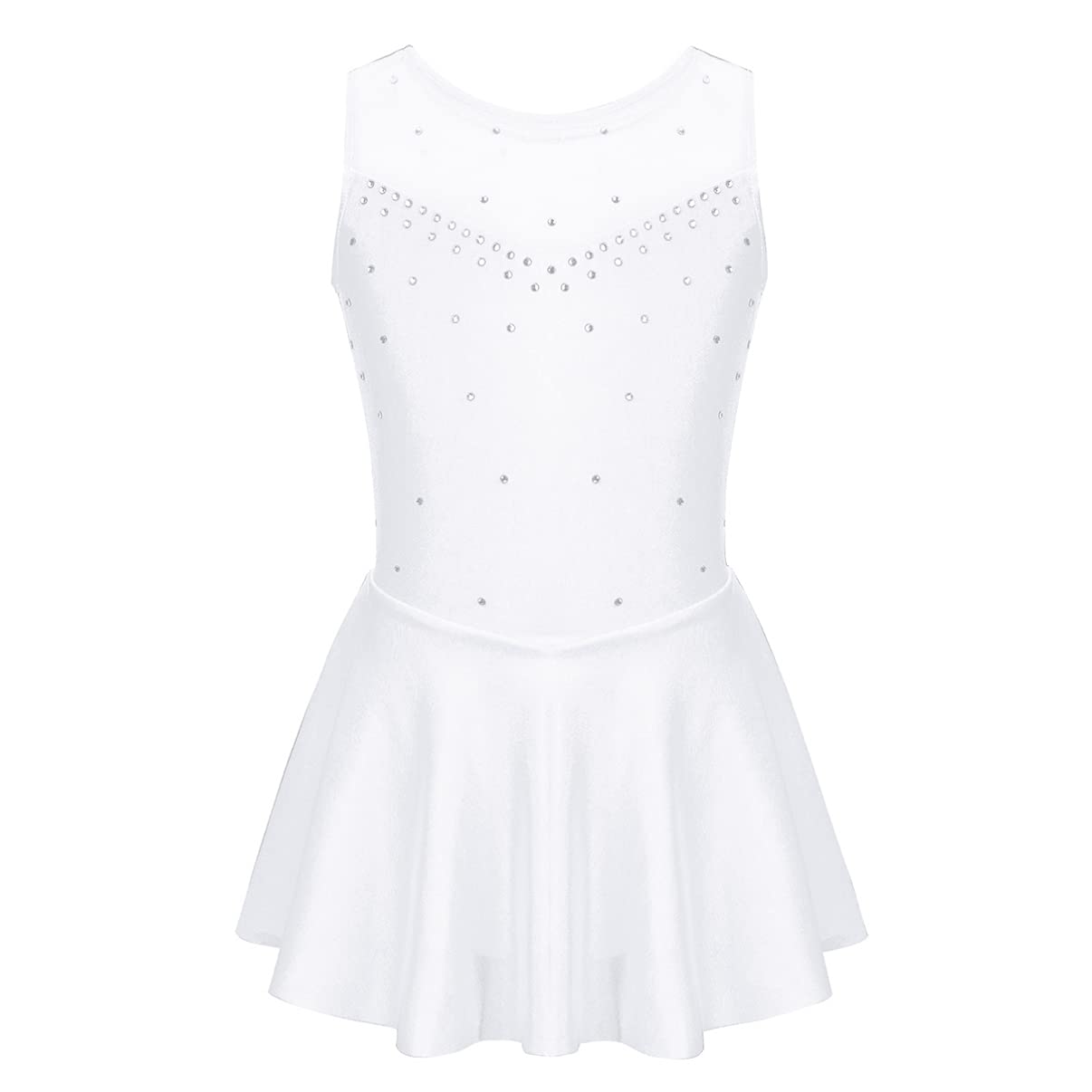 Robe De Danse Classique Fille Avec Strass - Tutu, Justaucorps, Culotte Intégrée - Pour Patinage, Gym, Compétition