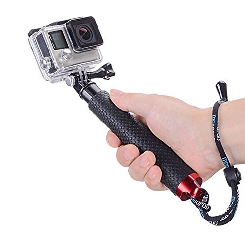Walway 19'' Waterproof Underwater Hand Grip Adjustable Extension Selfie Stick Monopod Pole For Gopro Hero 6/5/ 5 Session/ 4 Session/ 4/3+/ 3/2/1, Geekpro, Akaso, Xiaomi Yi, Sjcam Sj4000 (Red) #TOP3